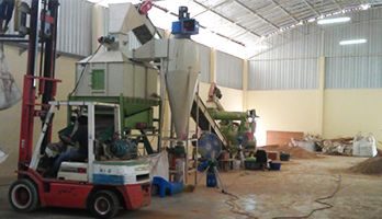 Wood shavings pellet project in Thailand